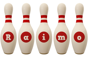 Raimo bowling-pin logo