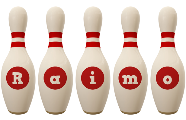 Raimo bowling-pin logo