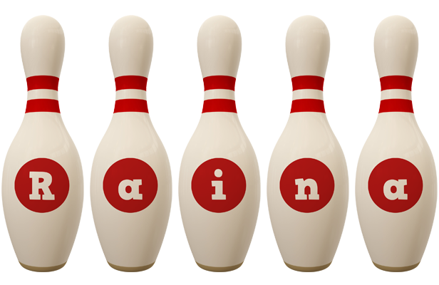 Raina bowling-pin logo