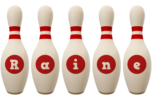 Raine bowling-pin logo