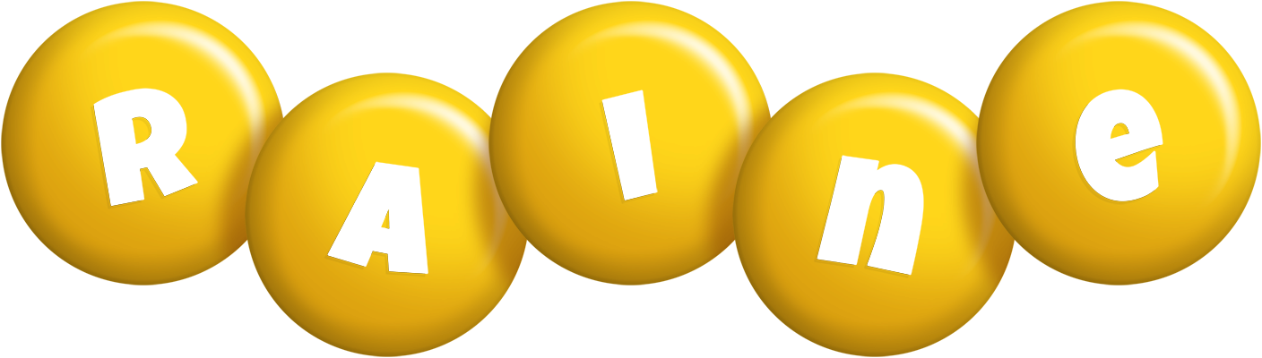 Raine candy-yellow logo