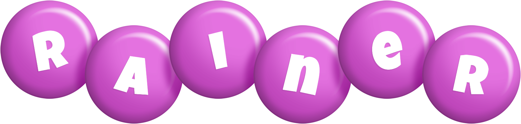 Rainer candy-purple logo
