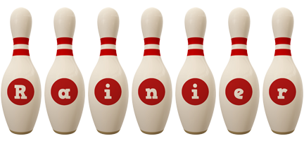 Rainier bowling-pin logo