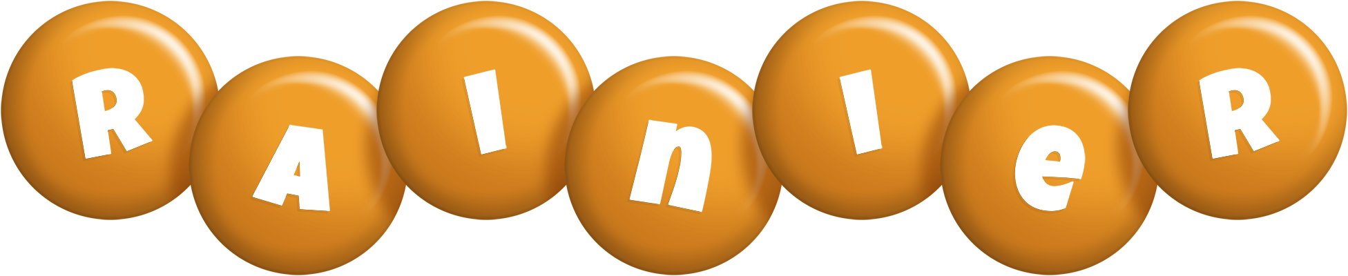 Rainier candy-orange logo