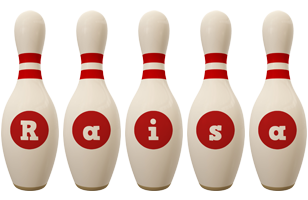 Raisa bowling-pin logo