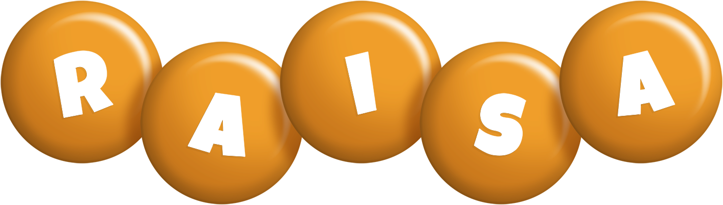 Raisa candy-orange logo