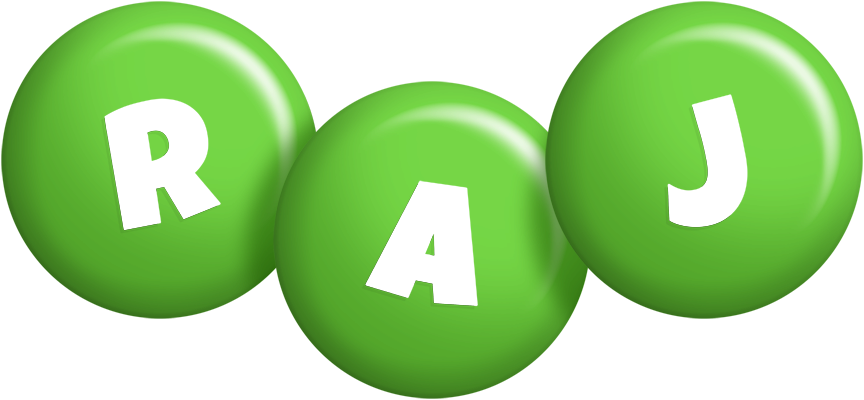 Raj candy-green logo