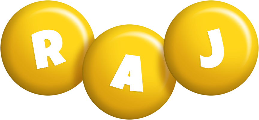 Raj candy-yellow logo