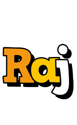 Raj cartoon logo