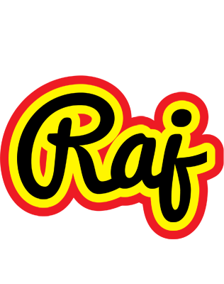 Raj flaming logo