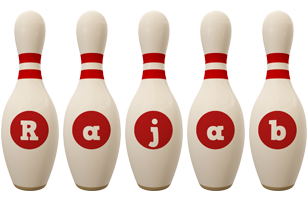 Rajab bowling-pin logo