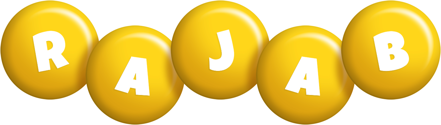 Rajab candy-yellow logo