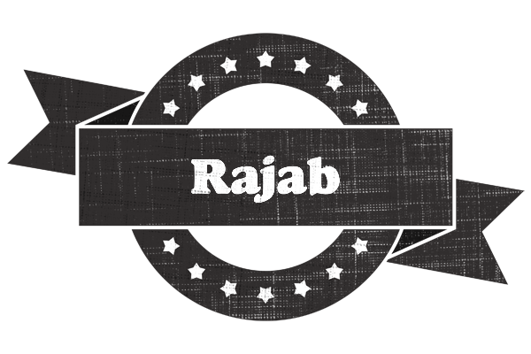 Rajab grunge logo