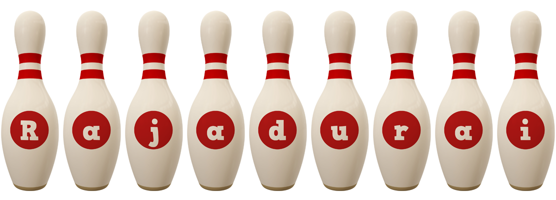 Rajadurai bowling-pin logo