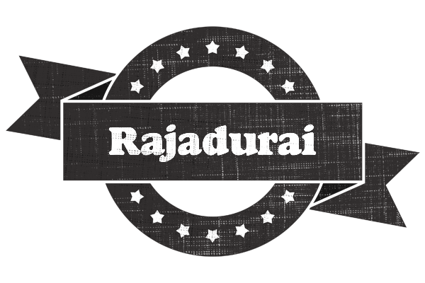 Rajadurai grunge logo
