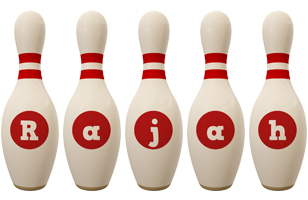 Rajah bowling-pin logo