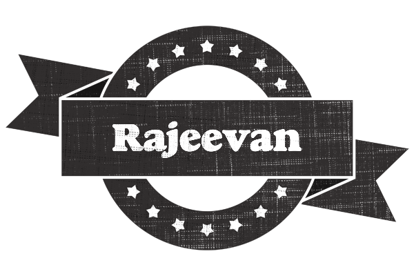 Rajeevan grunge logo