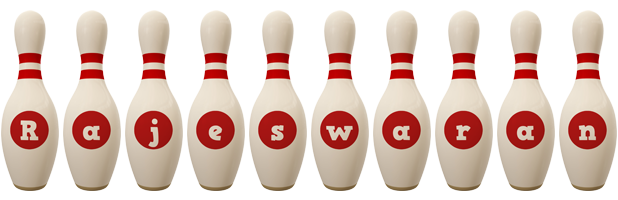 Rajeswaran bowling-pin logo