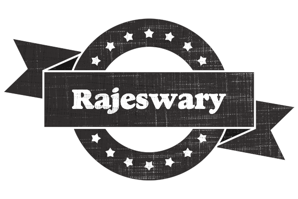 Rajeswary grunge logo