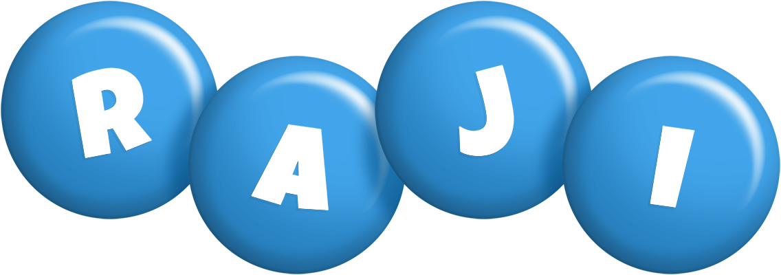 Raji candy-blue logo
