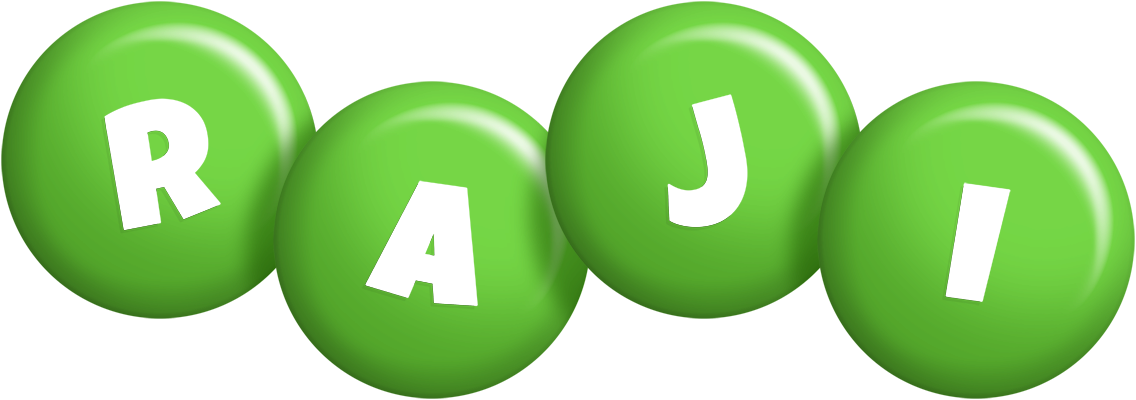 Raji candy-green logo