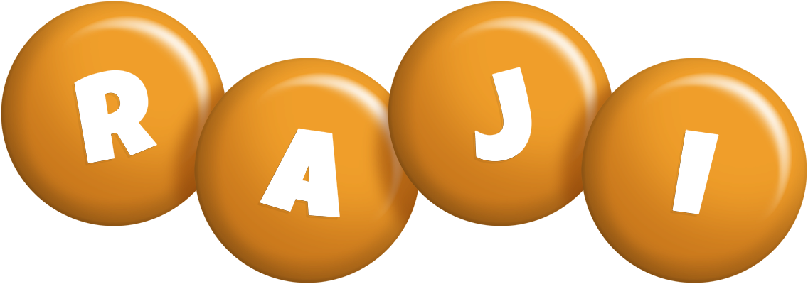 Raji candy-orange logo