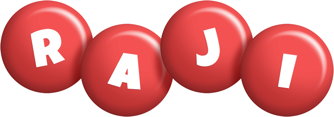 Raji candy-red logo