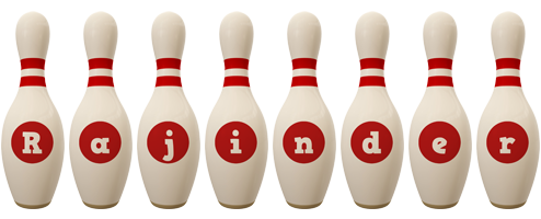 Rajinder bowling-pin logo
