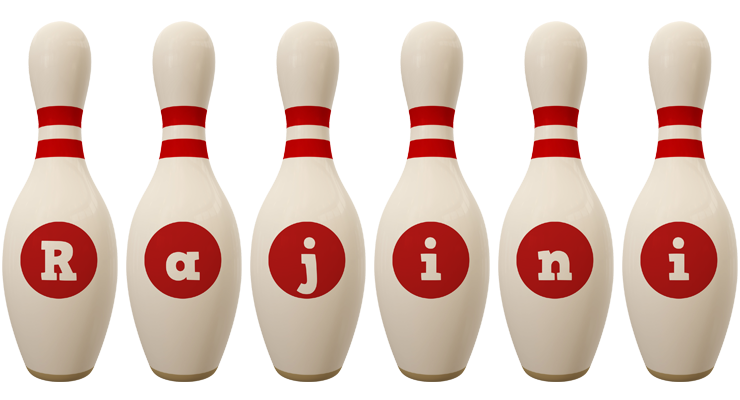 Rajini bowling-pin logo