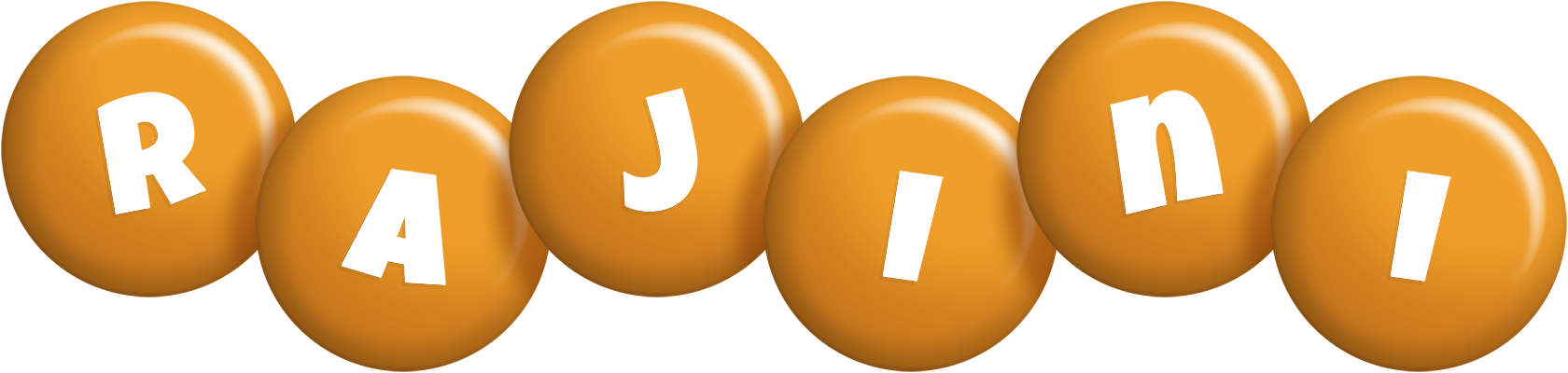 Rajini candy-orange logo