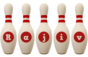 Rajiv bowling-pin logo