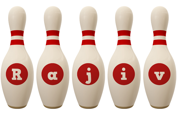 Rajiv bowling-pin logo