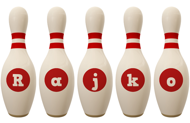 Rajko bowling-pin logo