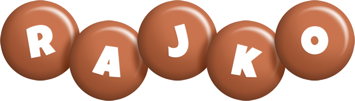 Rajko candy-brown logo