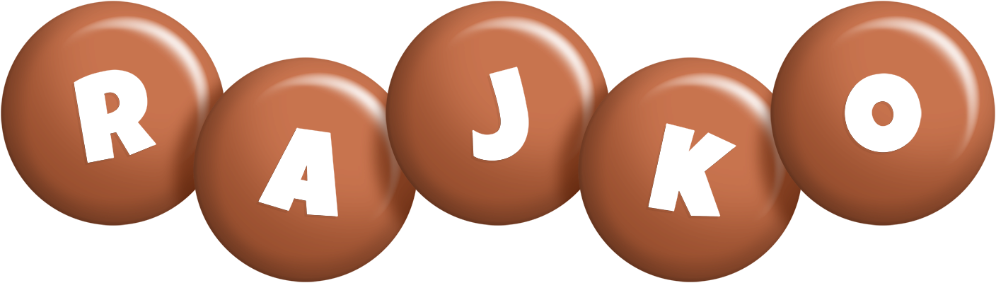 Rajko candy-brown logo