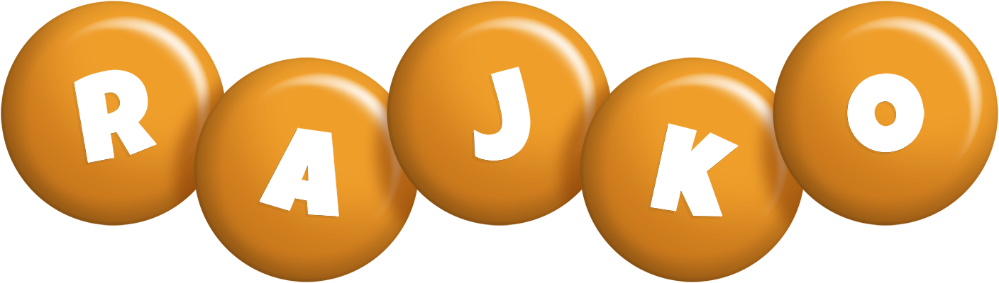 Rajko candy-orange logo