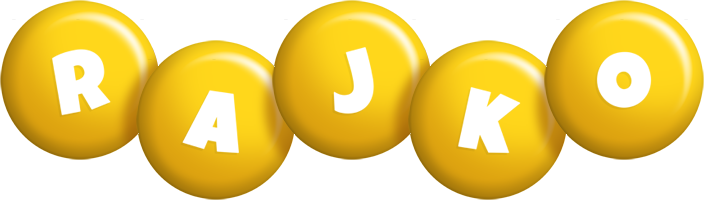 Rajko candy-yellow logo