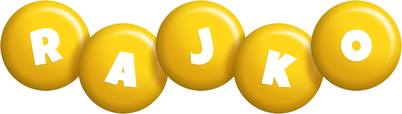 Rajko candy-yellow logo
