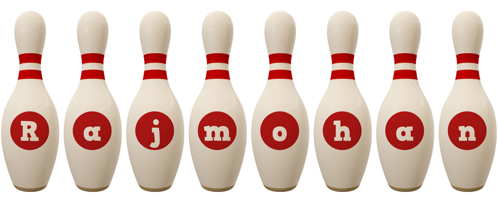 Rajmohan bowling-pin logo