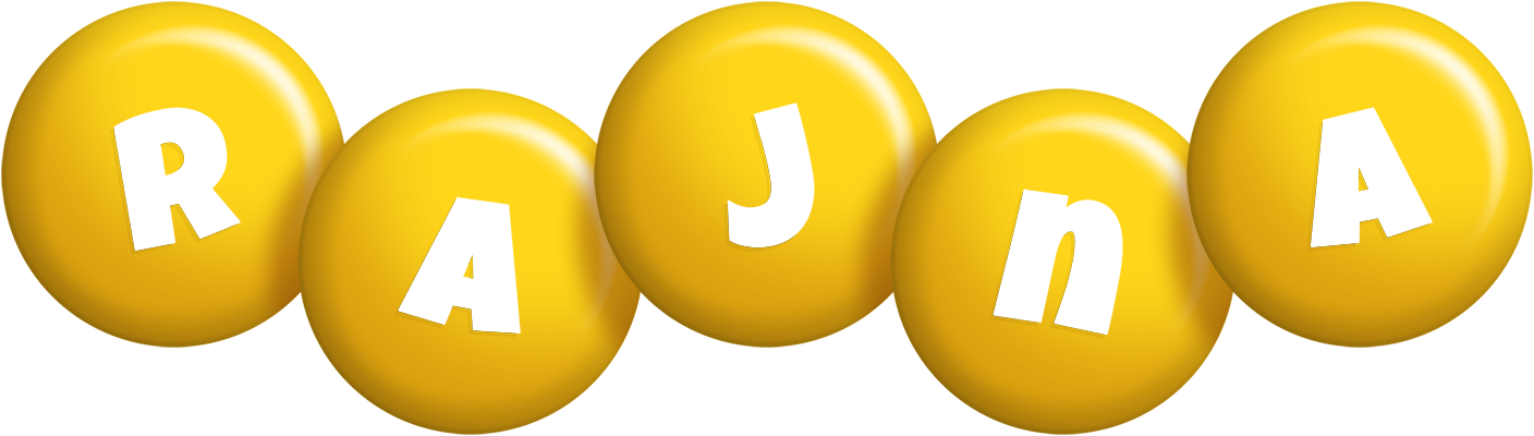 Rajna candy-yellow logo