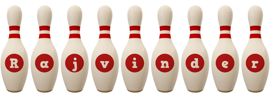 Rajvinder bowling-pin logo