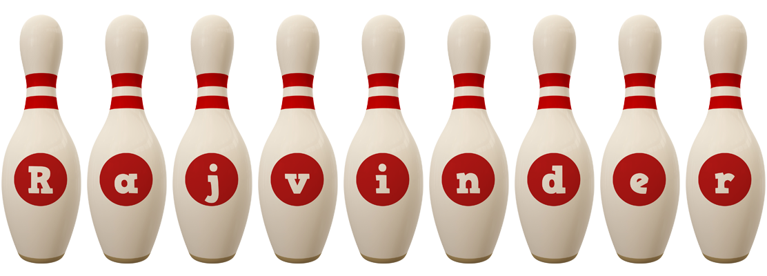 Rajvinder bowling-pin logo