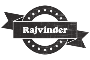 Rajvinder grunge logo