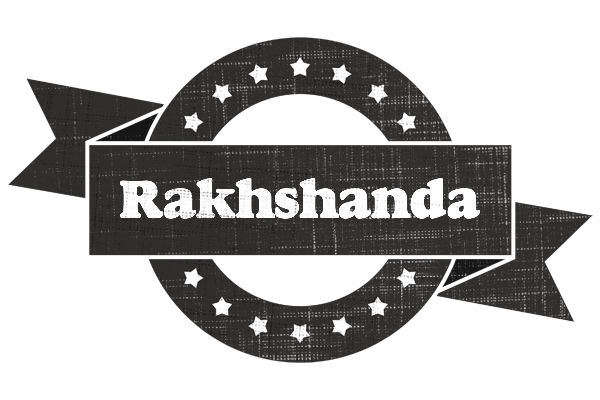 Rakhshanda grunge logo