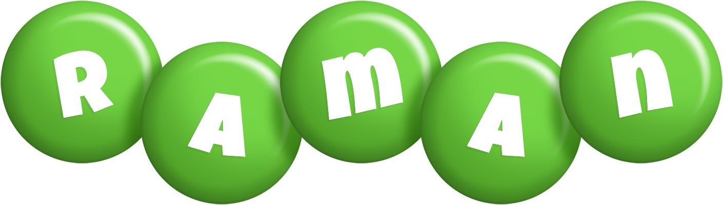 Raman candy-green logo