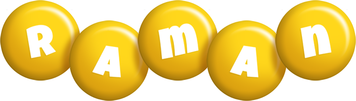 Raman candy-yellow logo