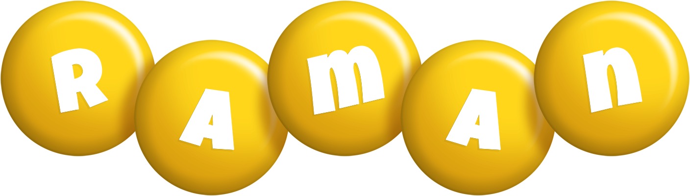 Raman candy-yellow logo