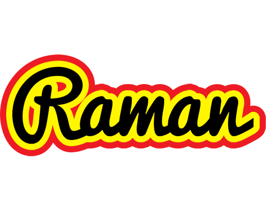 Raman flaming logo