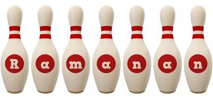 Ramanan bowling-pin logo