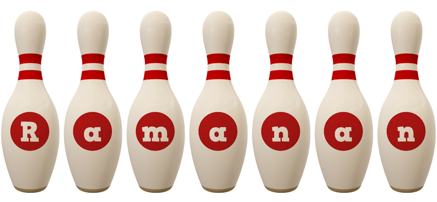 Ramanan bowling-pin logo